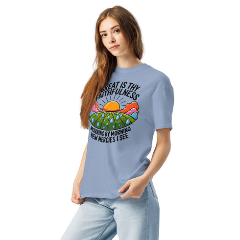 Great is Thy Faithfulness Christian Bible Verse T-Shirt
